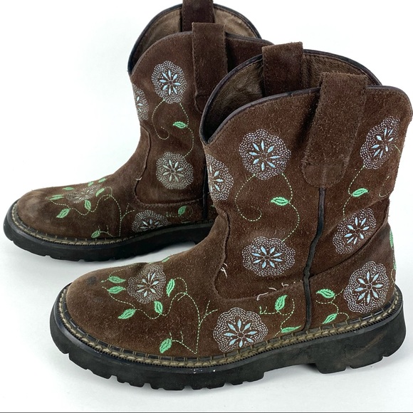 Roper Chunk Floral Embroidered Cowgirl Boot - 6 1/2 - Picture 2 of 12